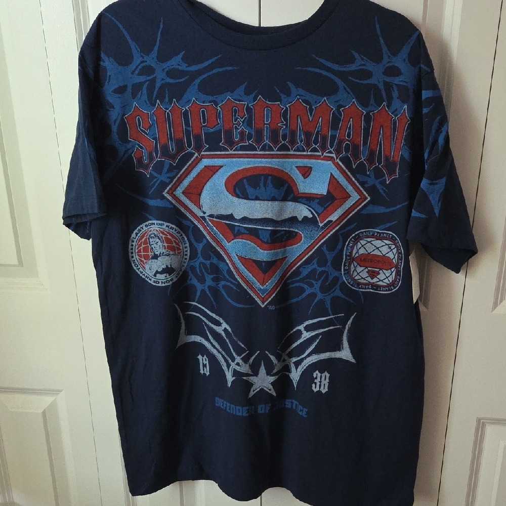 MAD Engine Superman Navy Blue Graphic Tee